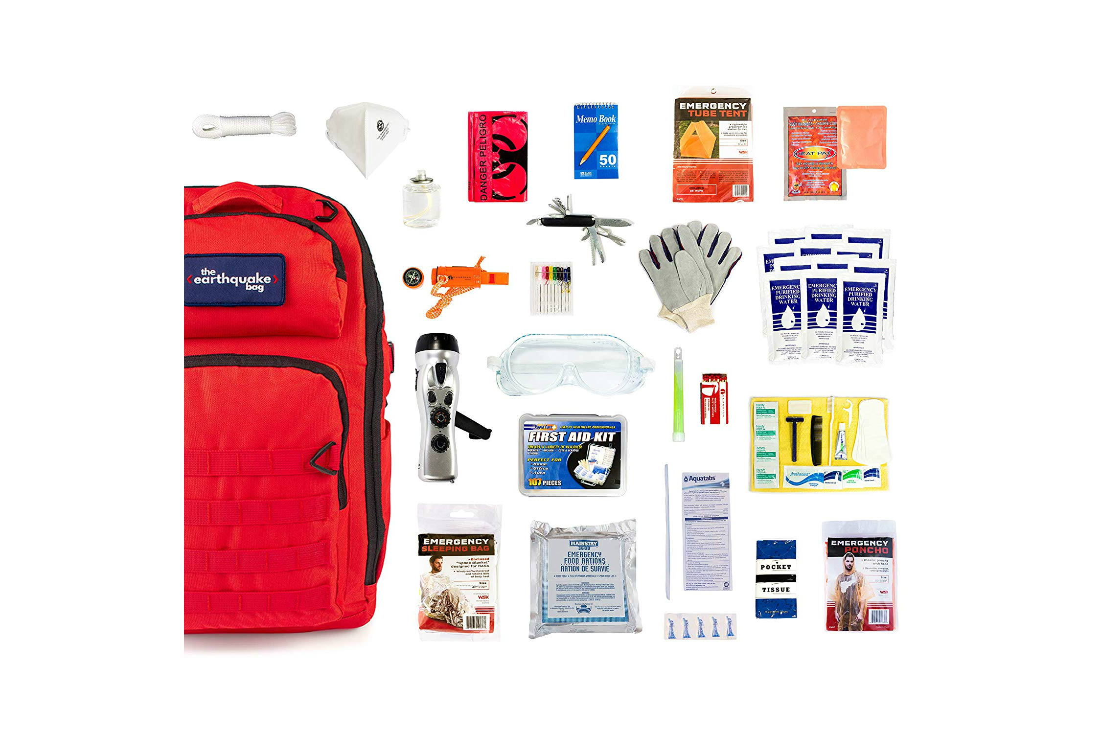 EVERLIT Complete 72 Hours Earthquake Bug Out Bag Emergency Survival Kit for Family Other Disasters Floods Be Prepared for Hurricanes Tsunami 